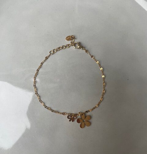 Flower Bow Armband goud