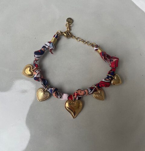 Rode Bedelarmband goud