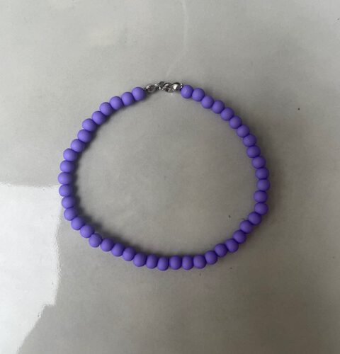 Candy Bubble Armband paars/zilver