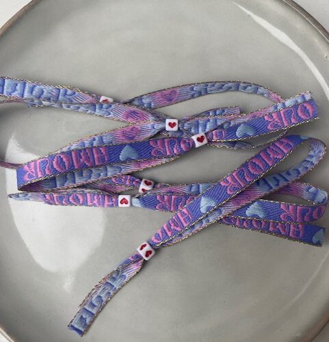 Amour Paars Lint Armbandje