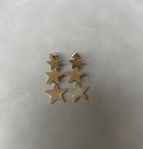 3 Stars Oorbellen goud