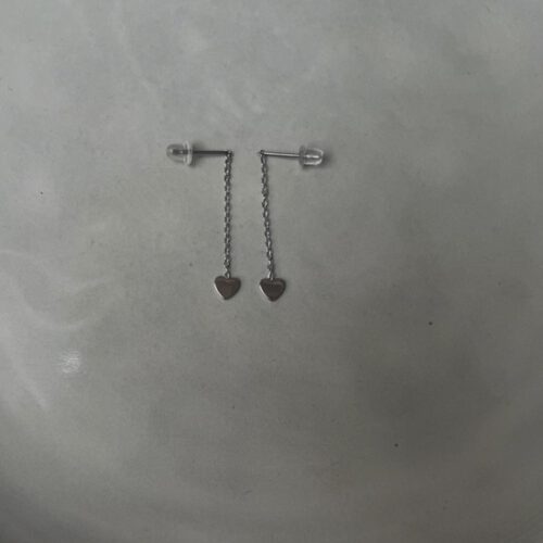 Rope Hart Oorbellen zilver