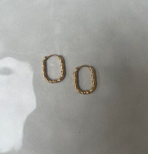 Oval Oorbellen goud