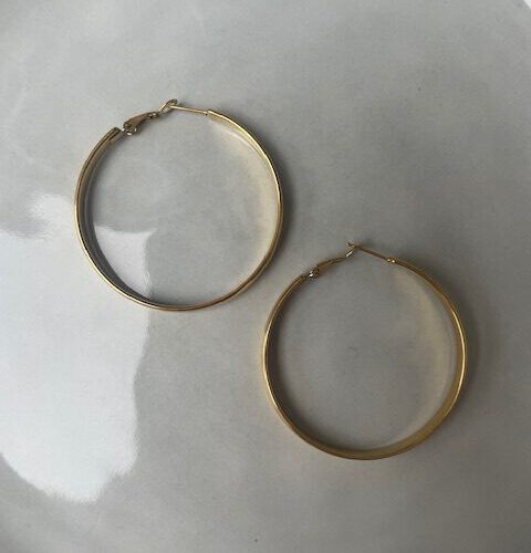Basic Thick Hoops goud