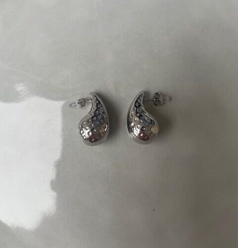 Dripping Oorbellen zilver