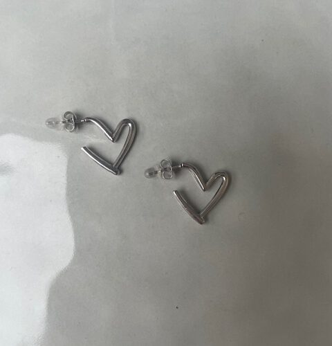 Open Heart Oorbellen zilver