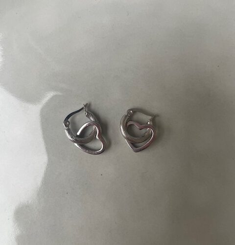 Hanging Heart Oorbellen