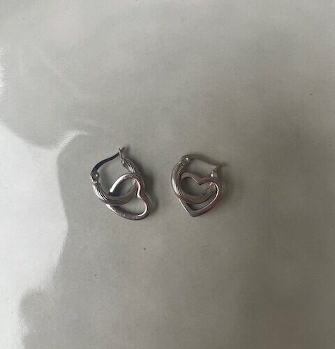 Hanging Heart Oorbellen
