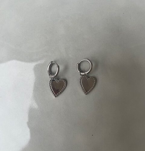 Hart Oorbellen zilver