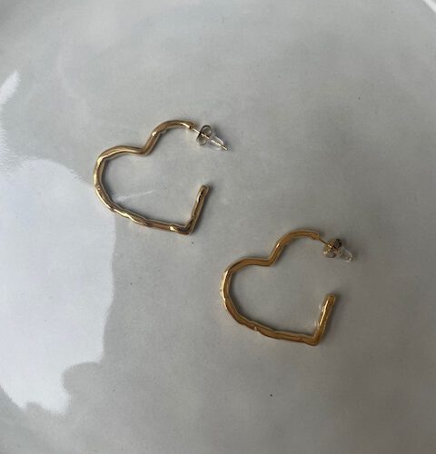 Heart Hoops Oorbellen