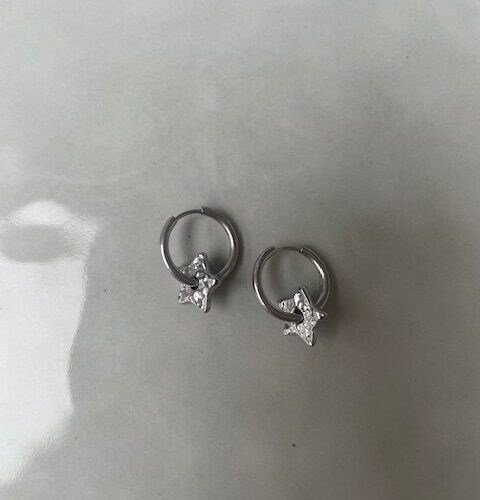 Star Oorbellen zilver