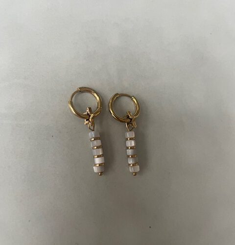 Ster & Kralen Oorbellen goud