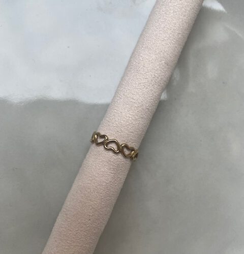 Little Hearts Ring goud