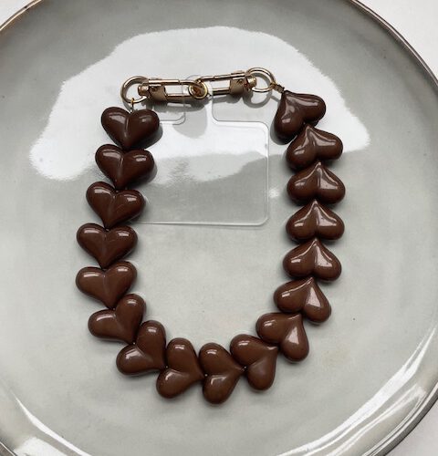 Hearts Telefoon Koord bruin