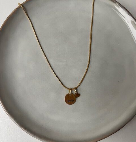 I Love You Ketting goud