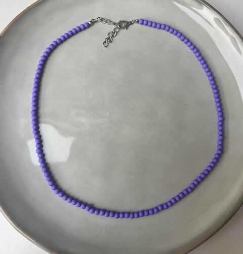 Bubble Ketting Small paars/zilver