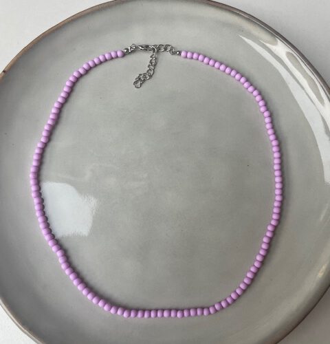 Bubble Ketting Small lila/zilver