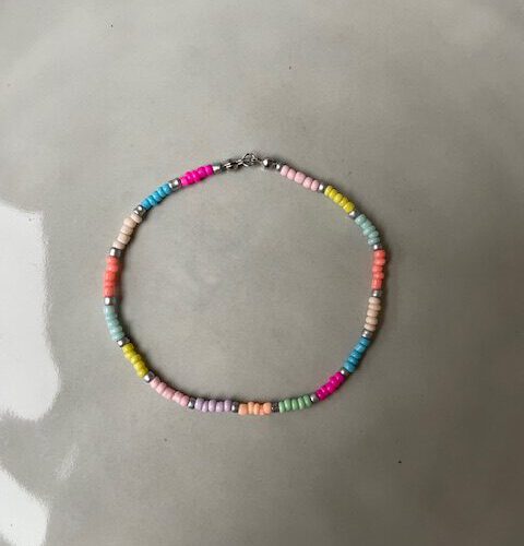 Color Beads Armband zilver