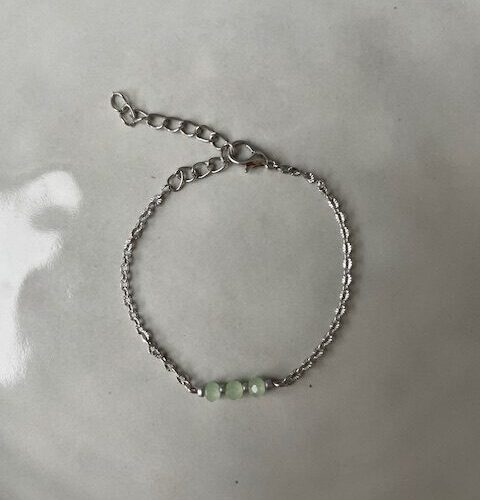 Chic Armband groen/zilver
