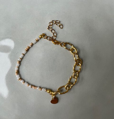 Classy Armband Hart beige