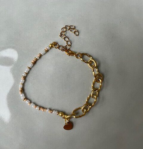 Classy Armband Hart beige