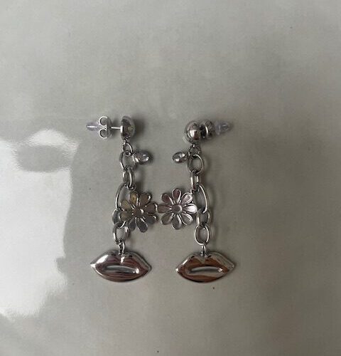 Long Kiss Oorbellen zilver