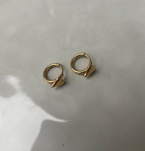 Mini Heart Hoops goud