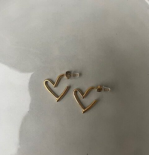 Open Heart Oorbellen zilver