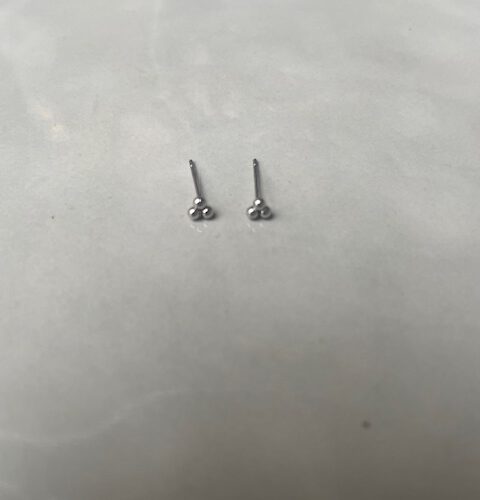 3 Balls Knopjes zilver