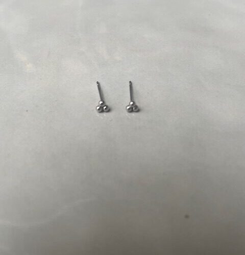 3 Balls Knopjes zilver