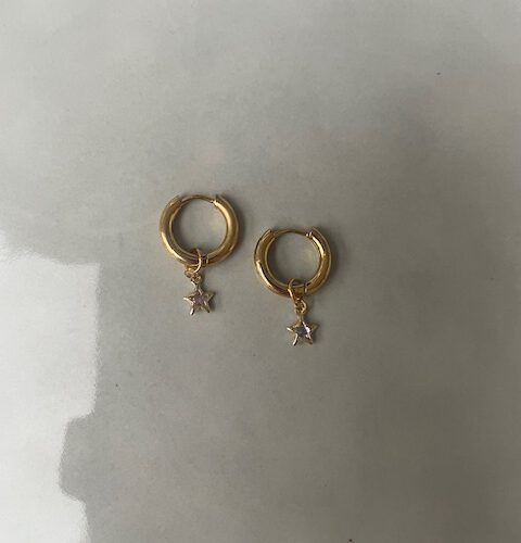 Sparkle Star Hoops goud