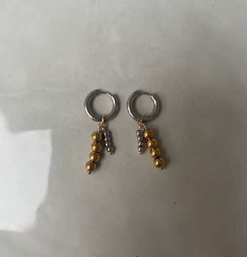 Mixed Steel Hoops zilver