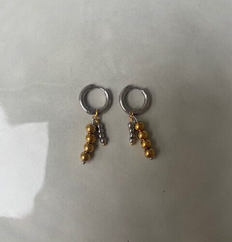 Mixed Steel Hoops zilver