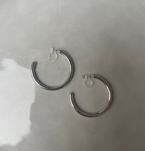 Hoops Clipoorbellen zilver