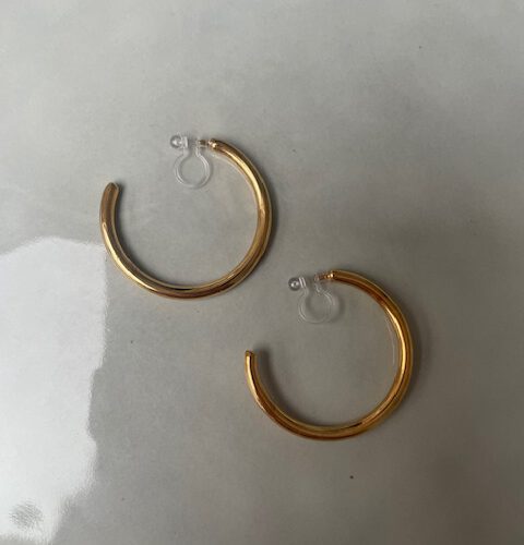 Hoops Clipoorbellen goud