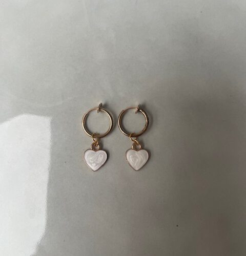 White Heart Clipoorbellen