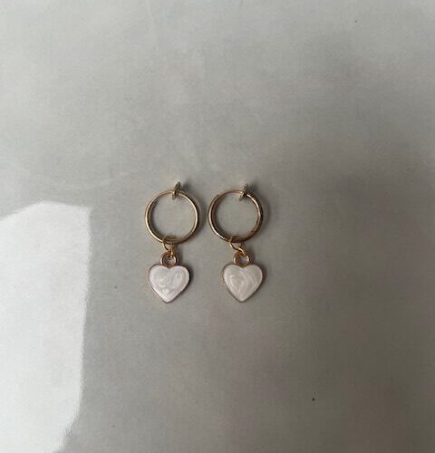 White Heart Clipoorbellen