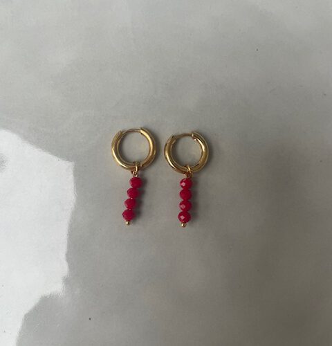 Candy Bubble Oorbellen bordeaux/goud