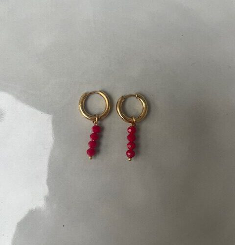Candy Bubble Oorbellen bordeaux/goud