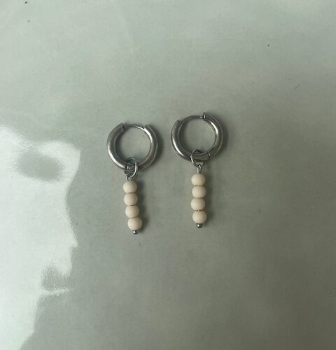 Candy Bubble Oorbellen beige/zilver