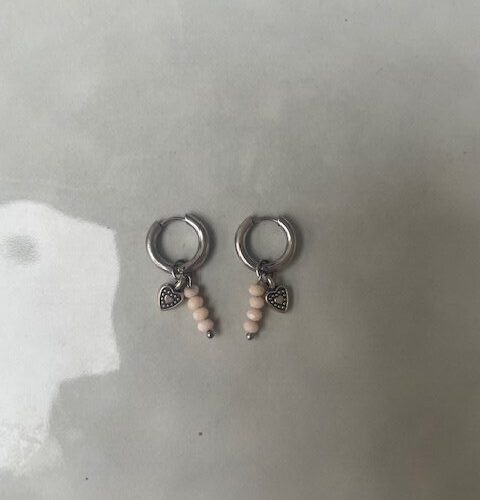 DQ Hart Hoops beige/zilver