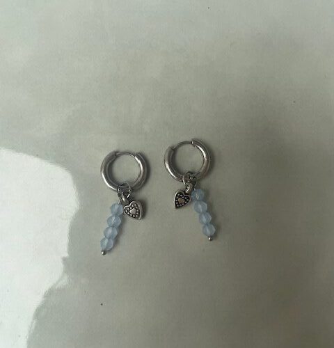 DQ Hart Hoops blauw/zilver