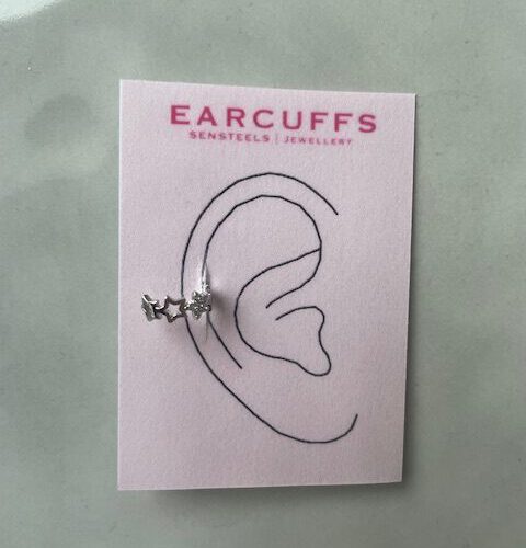 Sterren Earcuff zilver
