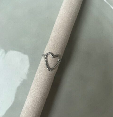 Open Heart Ring zilver