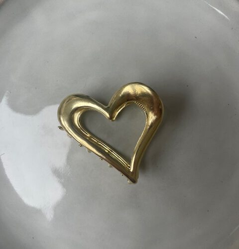 Hart Haarclip goud