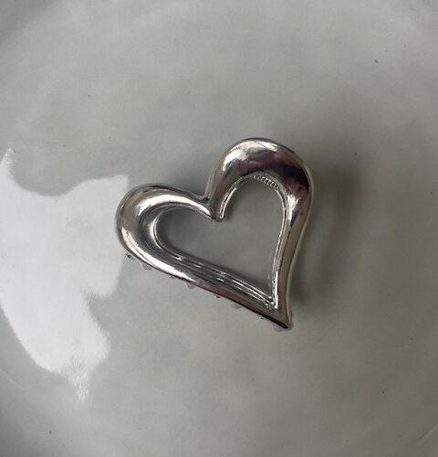Hart Haarclip zilver