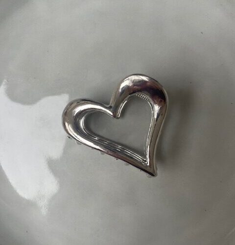 Hart Haarclip zilver