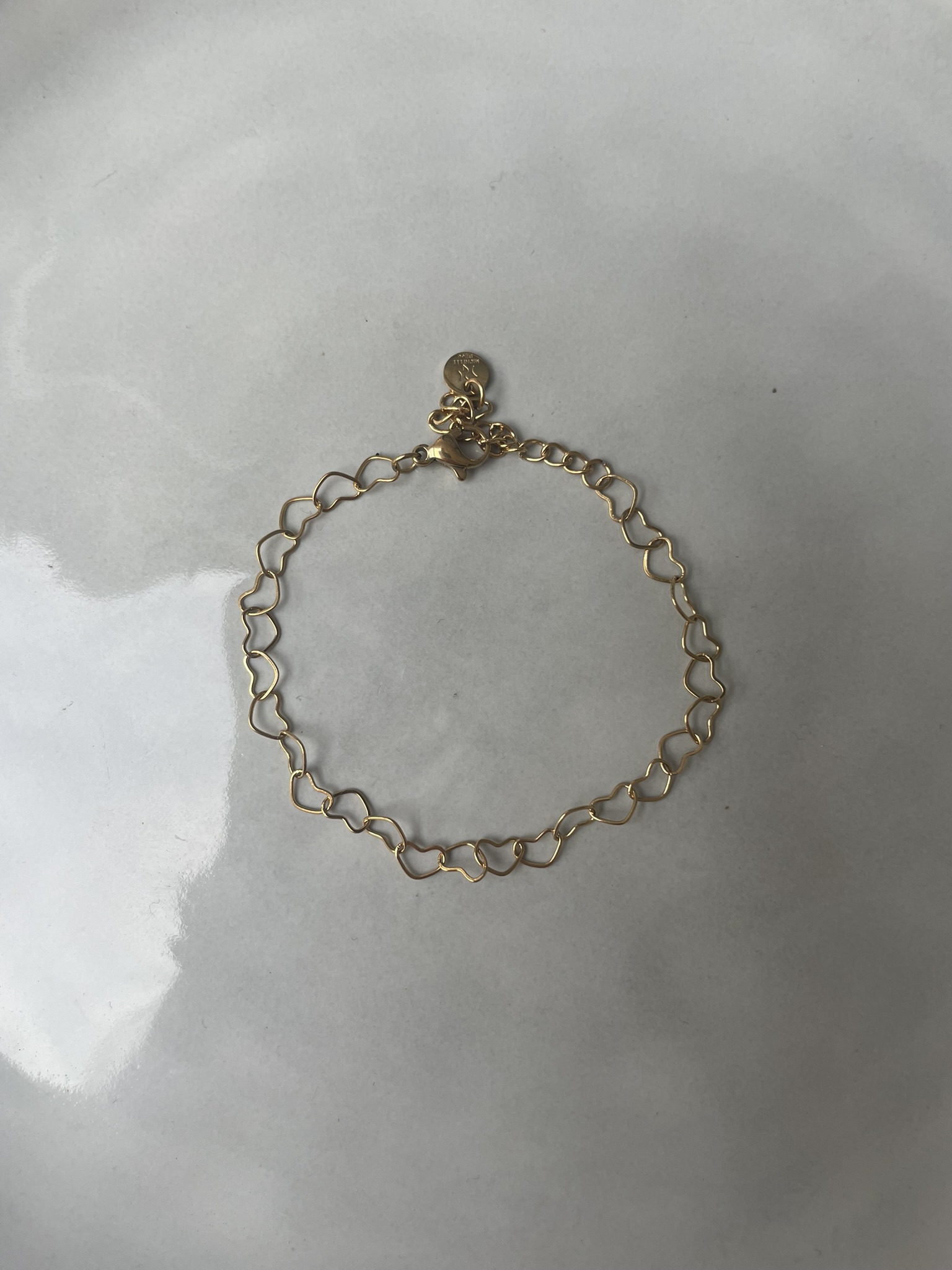 Mini Hartjes Armband goud