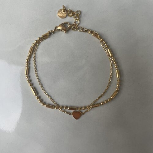 Dubble Chain Armband goud