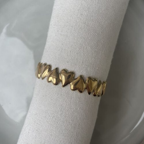 Little Hearts Bangle goud